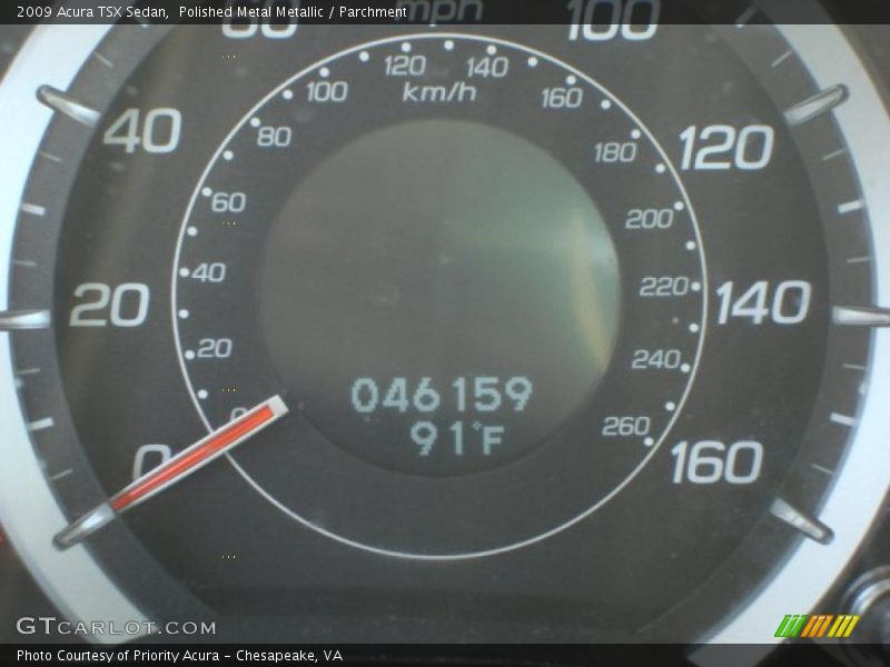 Polished Metal Metallic / Parchment 2009 Acura TSX Sedan