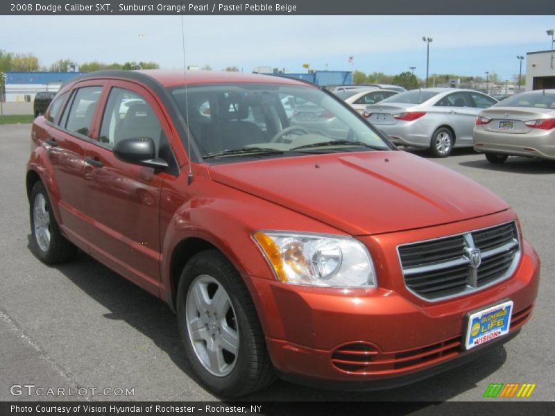 Sunburst Orange Pearl / Pastel Pebble Beige 2008 Dodge Caliber SXT