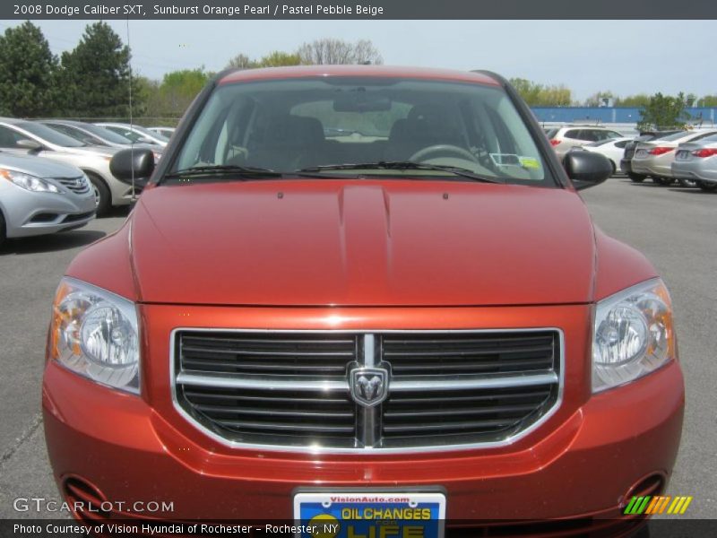 Sunburst Orange Pearl / Pastel Pebble Beige 2008 Dodge Caliber SXT