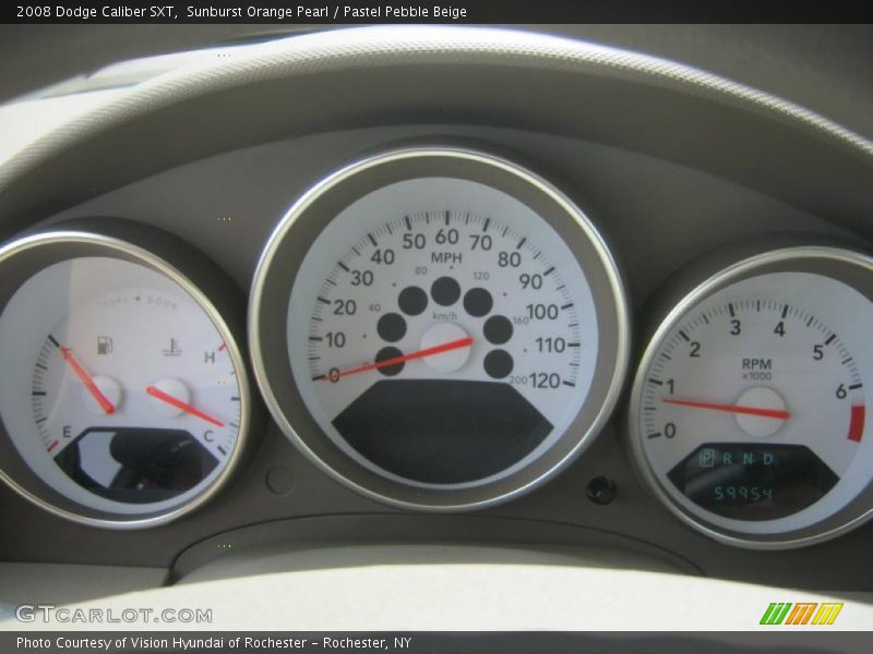Sunburst Orange Pearl / Pastel Pebble Beige 2008 Dodge Caliber SXT
