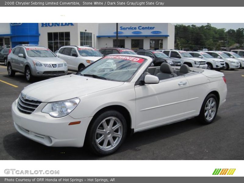 Stone White / Dark Slate Gray/Light Slate Gray 2008 Chrysler Sebring Limited Convertible