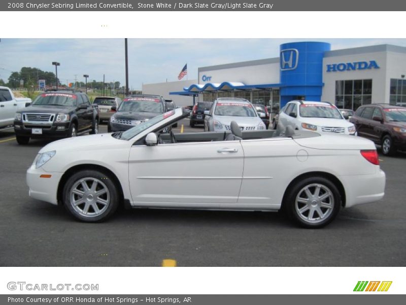 Stone White / Dark Slate Gray/Light Slate Gray 2008 Chrysler Sebring Limited Convertible