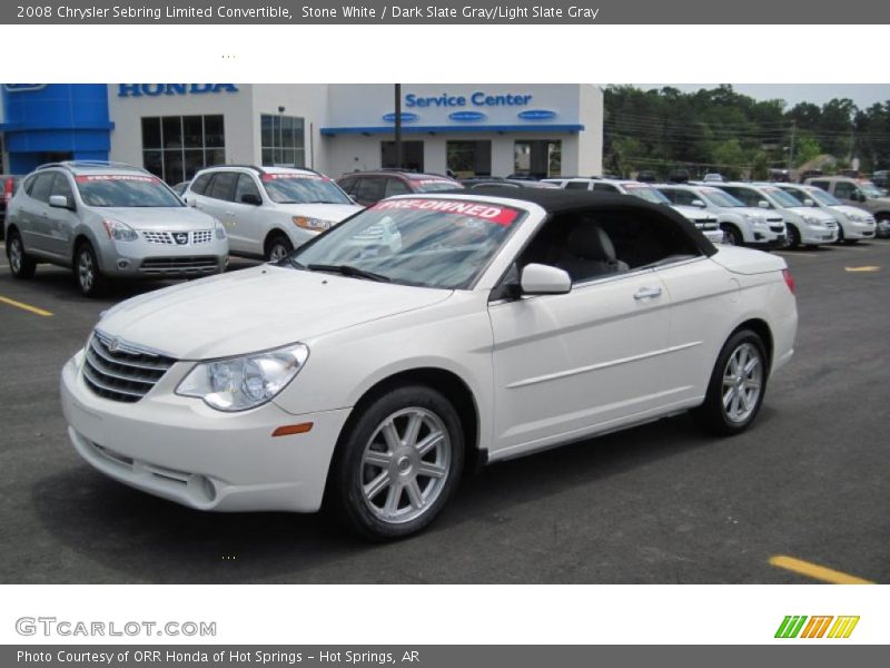 Stone White / Dark Slate Gray/Light Slate Gray 2008 Chrysler Sebring Limited Convertible
