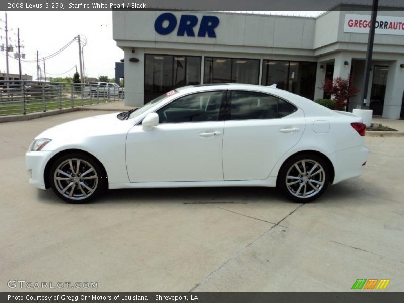 Starfire White Pearl / Black 2008 Lexus IS 250
