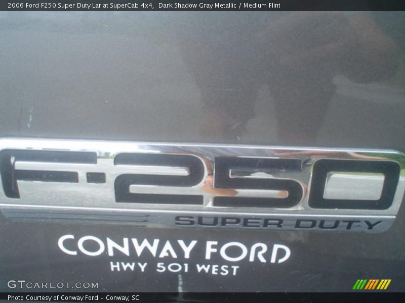 Dark Shadow Gray Metallic / Medium Flint 2006 Ford F250 Super Duty Lariat SuperCab 4x4
