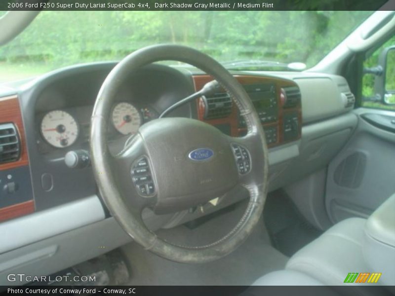 Dark Shadow Gray Metallic / Medium Flint 2006 Ford F250 Super Duty Lariat SuperCab 4x4