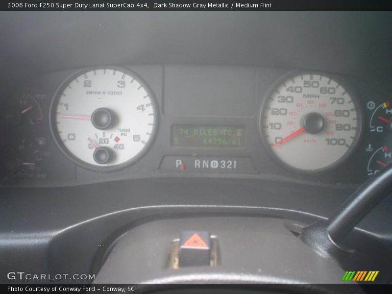 Dark Shadow Gray Metallic / Medium Flint 2006 Ford F250 Super Duty Lariat SuperCab 4x4