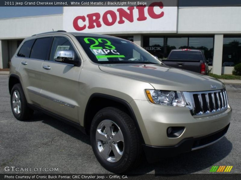 White Gold Metallic / Black/Light Frost Beige 2011 Jeep Grand Cherokee Limited