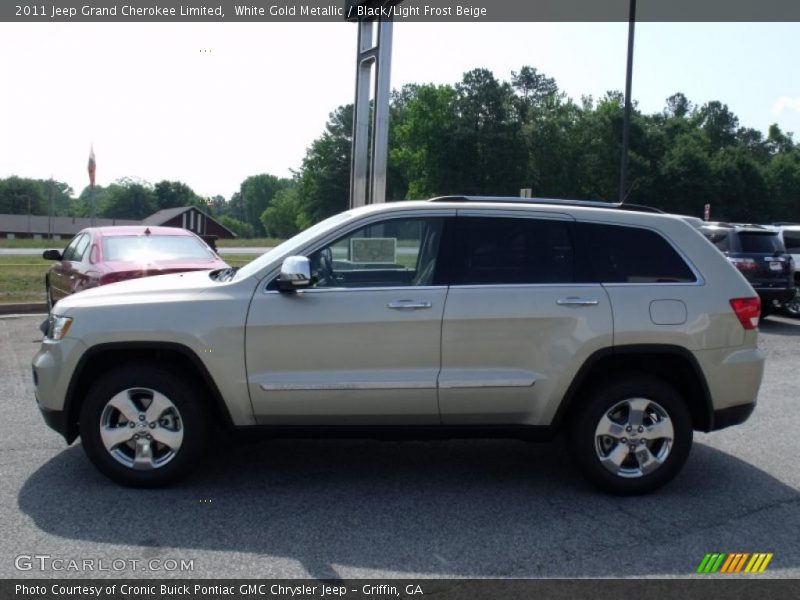 White Gold Metallic / Black/Light Frost Beige 2011 Jeep Grand Cherokee Limited