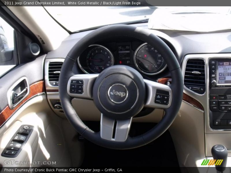 White Gold Metallic / Black/Light Frost Beige 2011 Jeep Grand Cherokee Limited