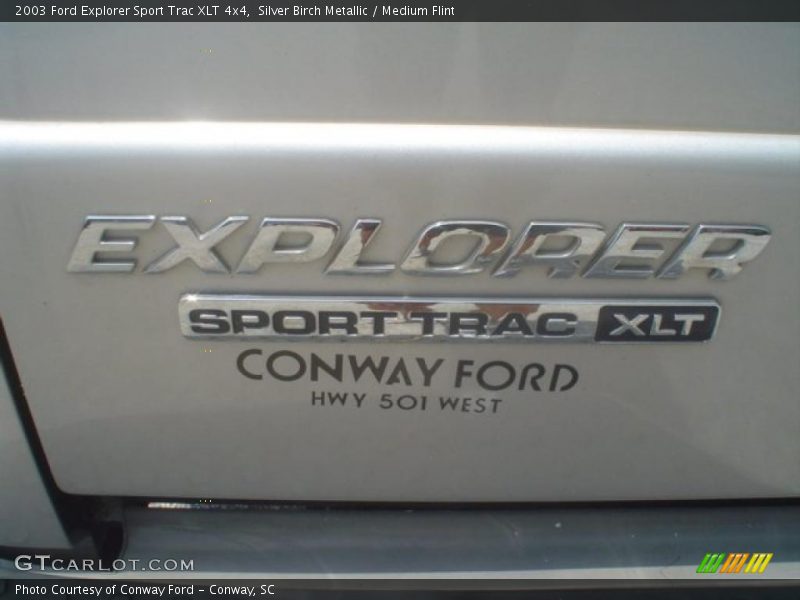Silver Birch Metallic / Medium Flint 2003 Ford Explorer Sport Trac XLT 4x4