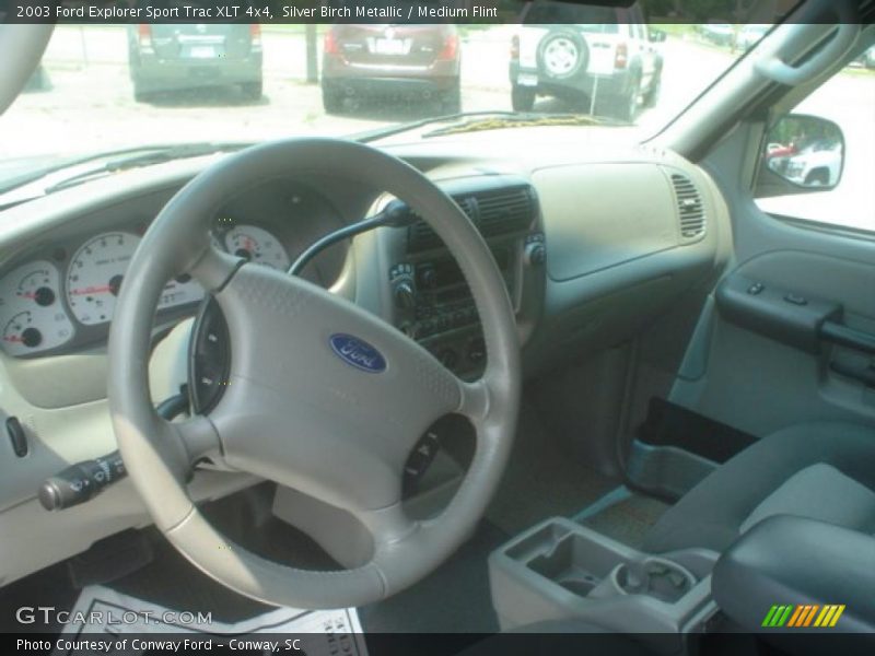 Silver Birch Metallic / Medium Flint 2003 Ford Explorer Sport Trac XLT 4x4