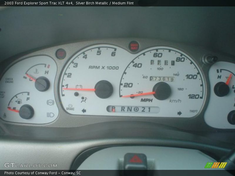 Silver Birch Metallic / Medium Flint 2003 Ford Explorer Sport Trac XLT 4x4