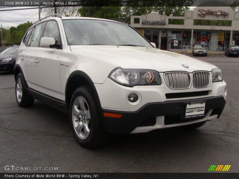 Alpine White / Black 2008 BMW X3 3.0si