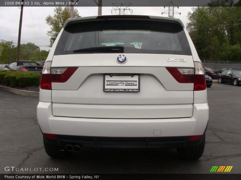 Alpine White / Black 2008 BMW X3 3.0si