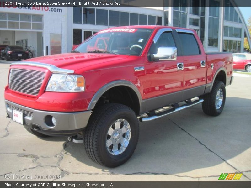 Bright Red / Black/Red 2007 Ford F150 Lariat SuperCrew 4x4