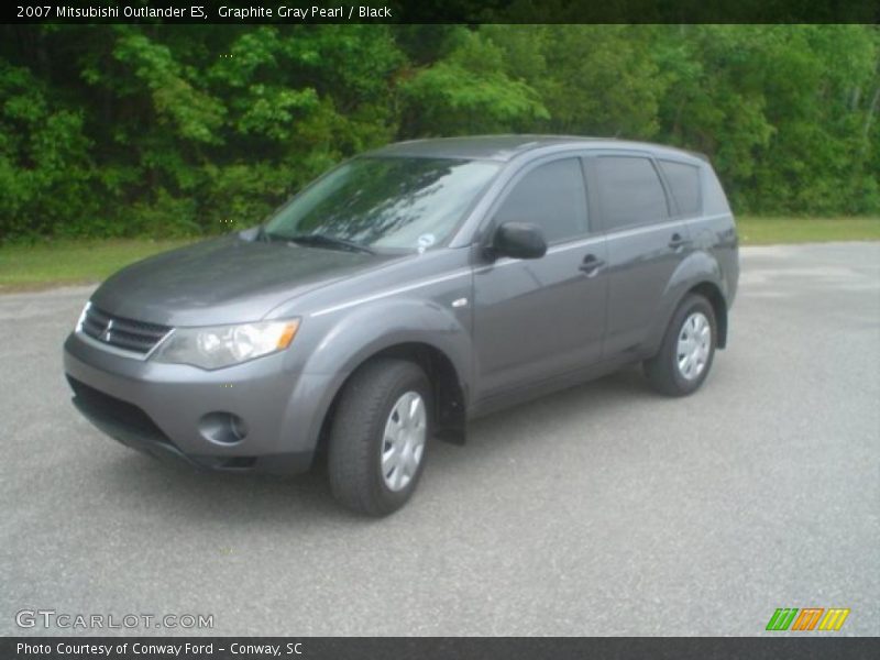 Graphite Gray Pearl / Black 2007 Mitsubishi Outlander ES