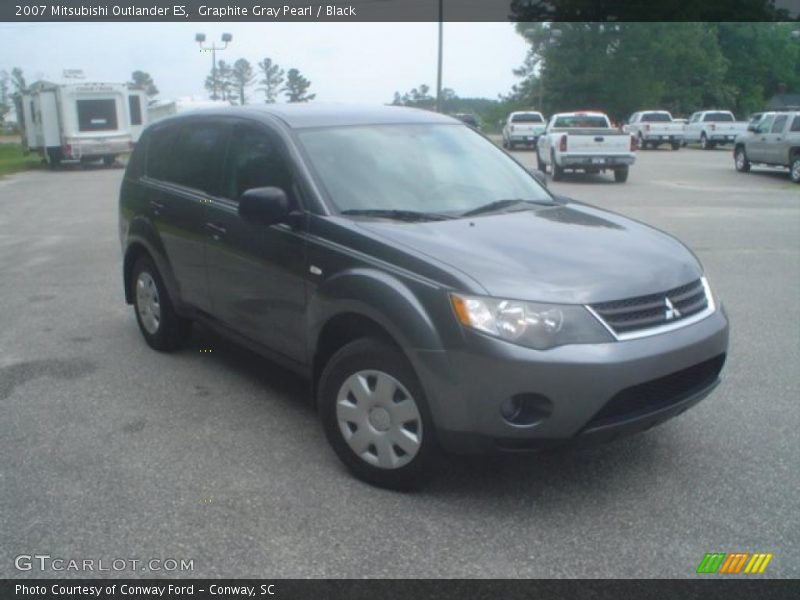 Graphite Gray Pearl / Black 2007 Mitsubishi Outlander ES