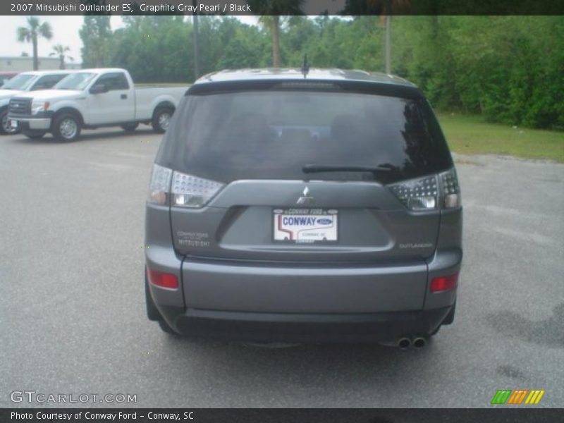 Graphite Gray Pearl / Black 2007 Mitsubishi Outlander ES