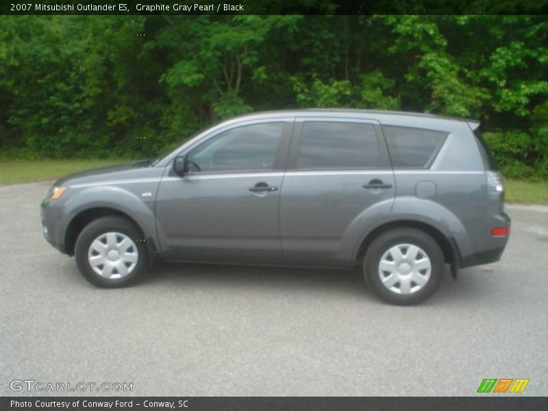 Graphite Gray Pearl / Black 2007 Mitsubishi Outlander ES