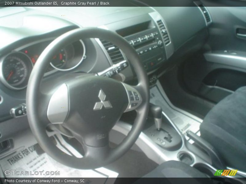 Graphite Gray Pearl / Black 2007 Mitsubishi Outlander ES