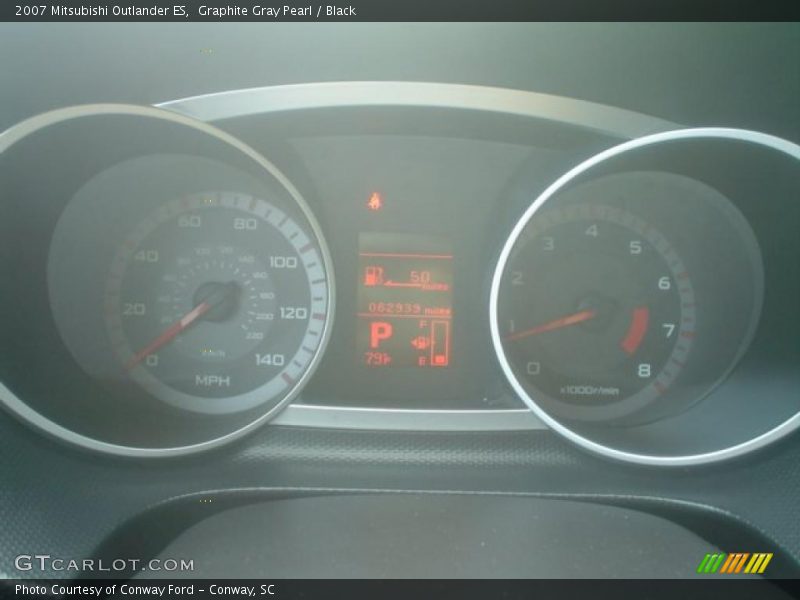 Graphite Gray Pearl / Black 2007 Mitsubishi Outlander ES