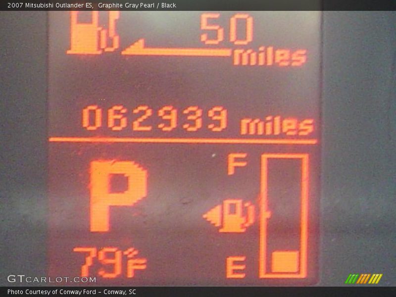 Graphite Gray Pearl / Black 2007 Mitsubishi Outlander ES