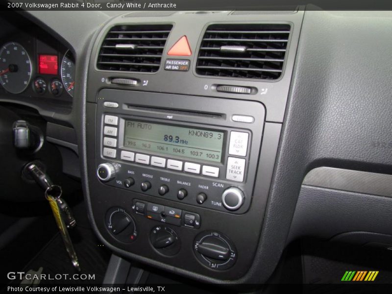 Controls of 2007 Rabbit 4 Door