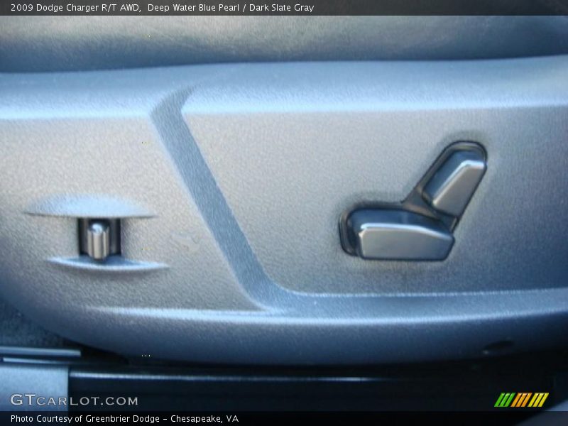Deep Water Blue Pearl / Dark Slate Gray 2009 Dodge Charger R/T AWD