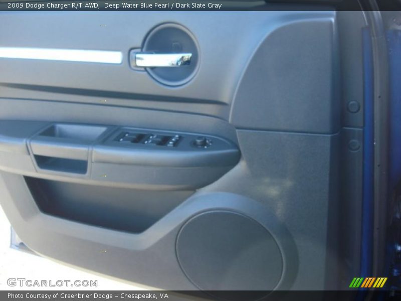 Deep Water Blue Pearl / Dark Slate Gray 2009 Dodge Charger R/T AWD