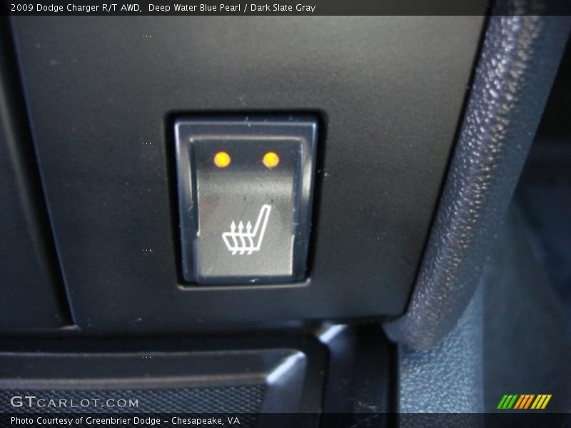 Deep Water Blue Pearl / Dark Slate Gray 2009 Dodge Charger R/T AWD