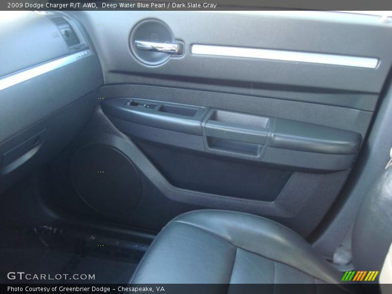 Deep Water Blue Pearl / Dark Slate Gray 2009 Dodge Charger R/T AWD