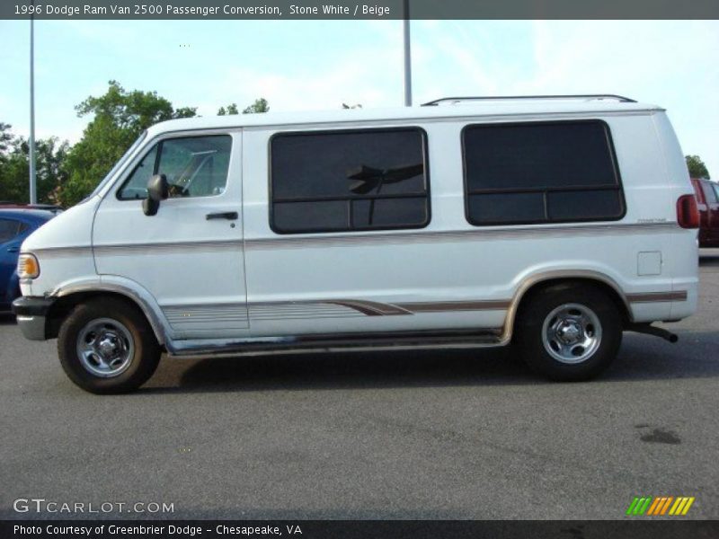 Stone White / Beige 1996 Dodge Ram Van 2500 Passenger Conversion