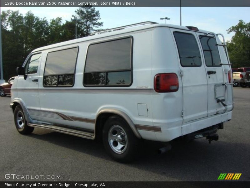 Stone White / Beige 1996 Dodge Ram Van 2500 Passenger Conversion