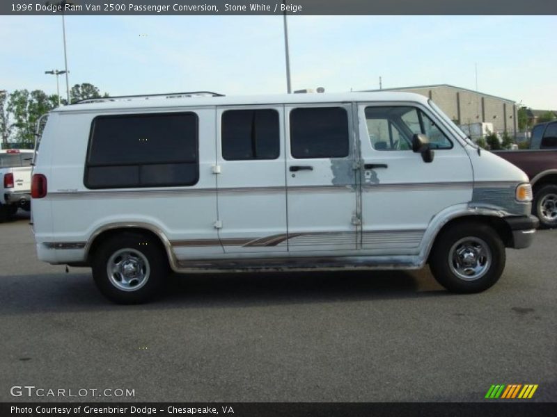 Stone White / Beige 1996 Dodge Ram Van 2500 Passenger Conversion