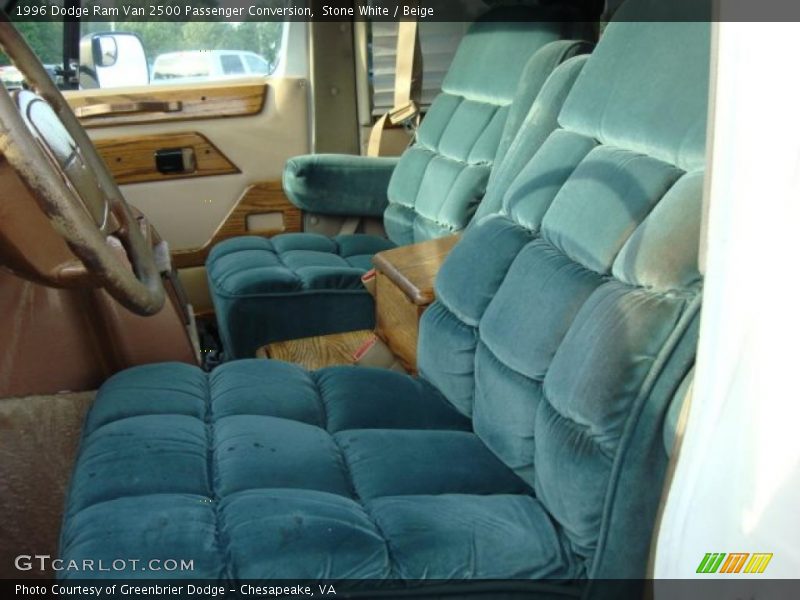 Stone White / Beige 1996 Dodge Ram Van 2500 Passenger Conversion
