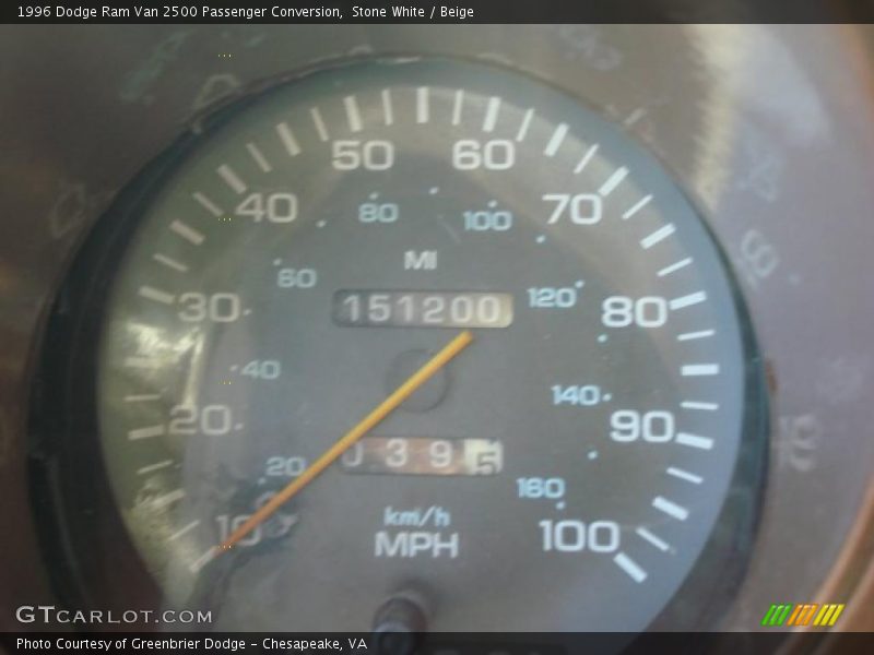Stone White / Beige 1996 Dodge Ram Van 2500 Passenger Conversion