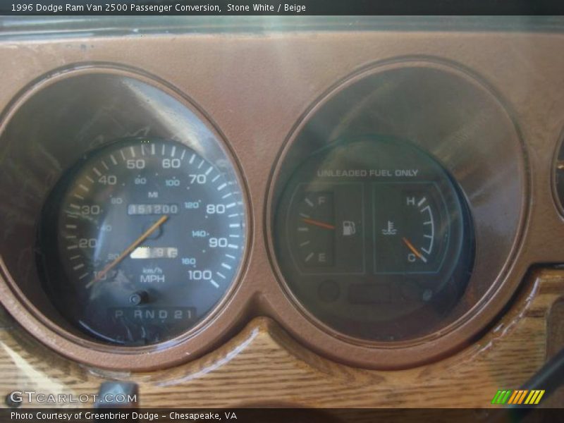 Stone White / Beige 1996 Dodge Ram Van 2500 Passenger Conversion