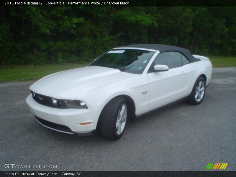Performance White / Charcoal Black 2011 Ford Mustang GT Convertible