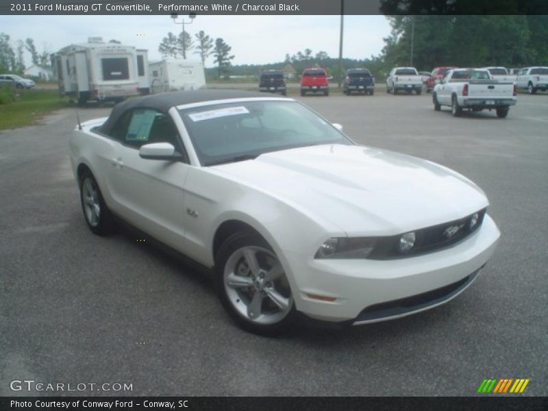 Performance White / Charcoal Black 2011 Ford Mustang GT Convertible