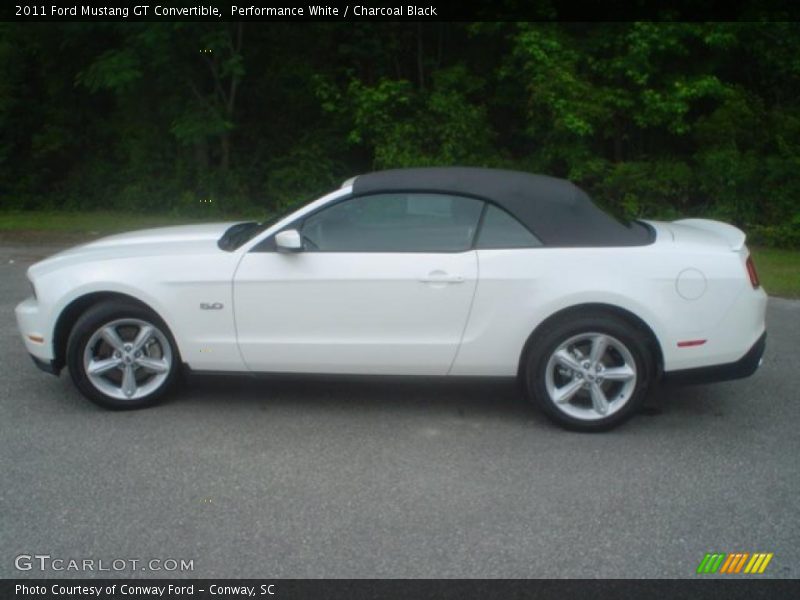 Performance White / Charcoal Black 2011 Ford Mustang GT Convertible