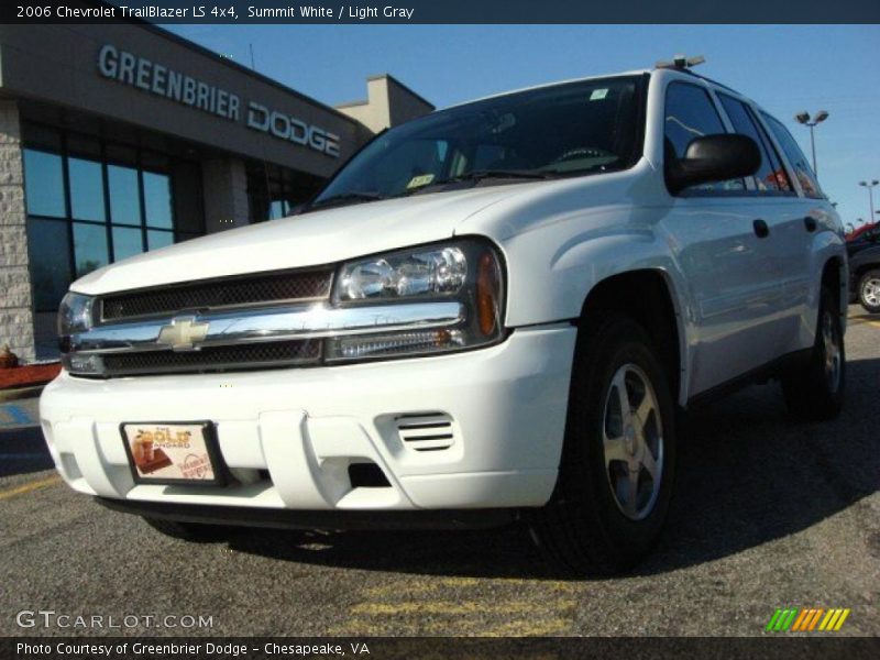 Summit White / Light Gray 2006 Chevrolet TrailBlazer LS 4x4