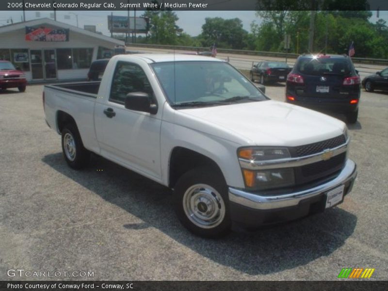 Summit White / Medium Pewter 2006 Chevrolet Colorado Regular Cab