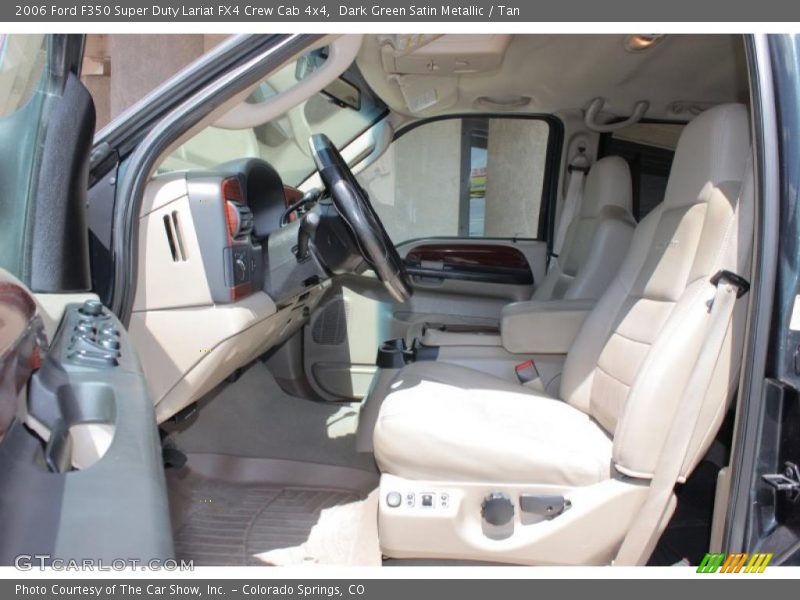 Dark Green Satin Metallic / Tan 2006 Ford F350 Super Duty Lariat FX4 Crew Cab 4x4