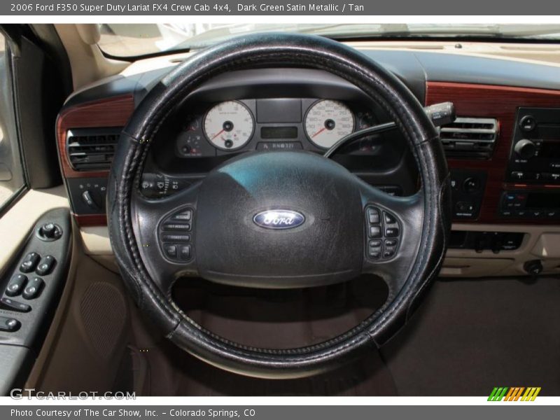 Dark Green Satin Metallic / Tan 2006 Ford F350 Super Duty Lariat FX4 Crew Cab 4x4