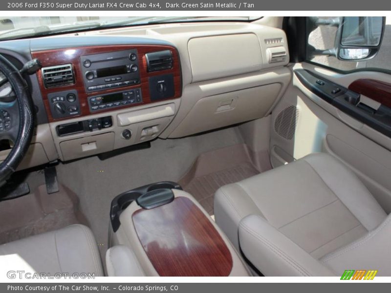 Dark Green Satin Metallic / Tan 2006 Ford F350 Super Duty Lariat FX4 Crew Cab 4x4