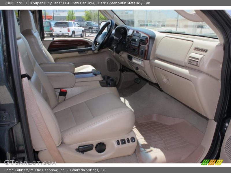 Dark Green Satin Metallic / Tan 2006 Ford F350 Super Duty Lariat FX4 Crew Cab 4x4