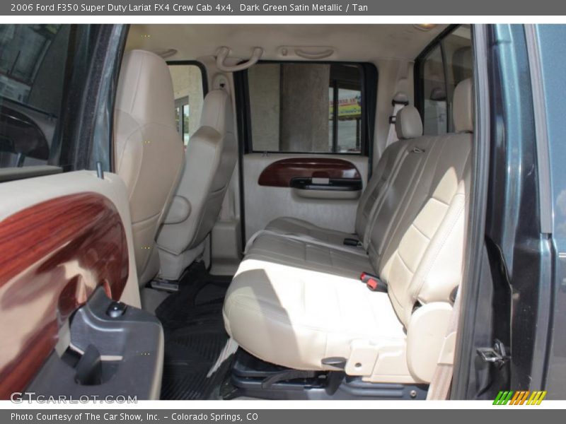 Dark Green Satin Metallic / Tan 2006 Ford F350 Super Duty Lariat FX4 Crew Cab 4x4
