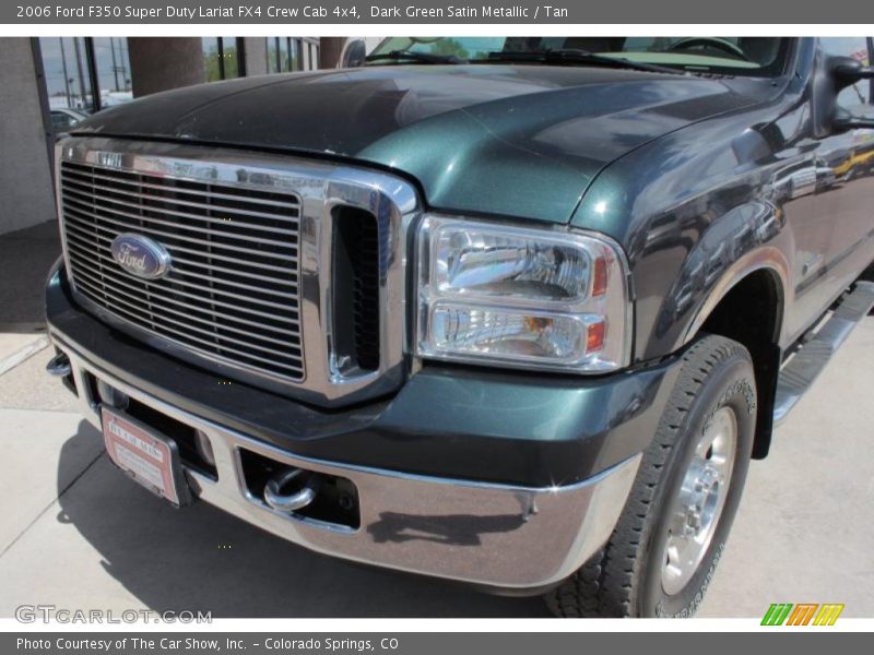 Dark Green Satin Metallic / Tan 2006 Ford F350 Super Duty Lariat FX4 Crew Cab 4x4