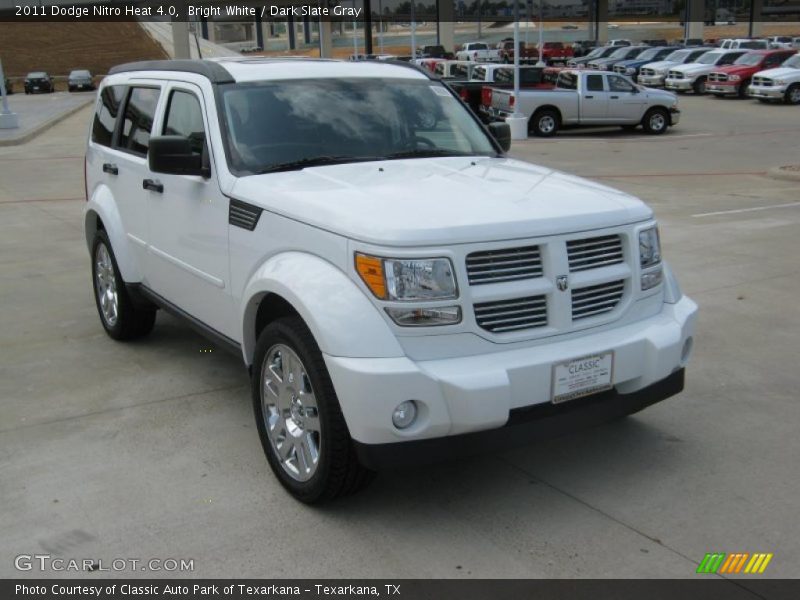 Bright White / Dark Slate Gray 2011 Dodge Nitro Heat 4.0